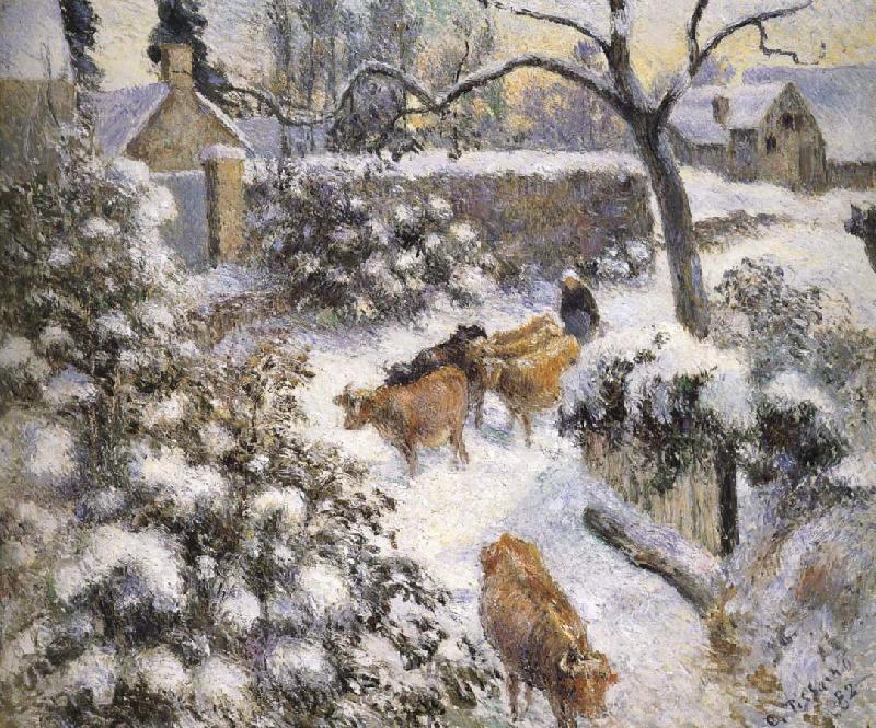 Camille Pissarro Snow oil painting picture